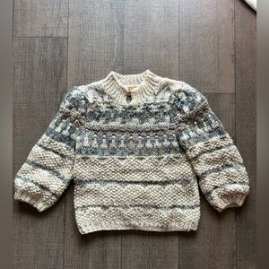 Vintage hand knit cropped sweater size S